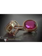 Russische Sowjetische Rose Pink 14k 585 Gold Ohrringe vec054 Alexandrit Rubin Smaragd Saphir ...