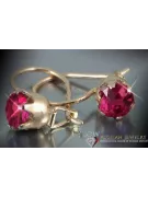 Russische Sowjetische Rose Pink 14k 585 Gold Ohrringe vec056 Alexandrit Rubin Smaragd Saphir ...