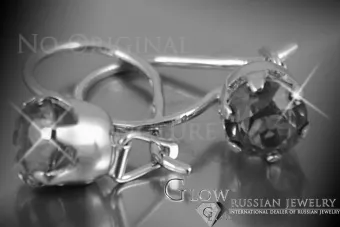 Russische Sowjetische Rose Pink 14k 585 Gold Ohrringe vec056 Alexandrit Rubin Smaragd Saphir ...