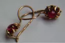 Russische Sowjetische Rose Pink 14k 585 Gold Ohrringe vec060 Alexandrit Rubin Smaragd Saphir ...