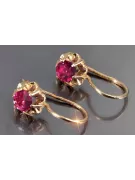 Russische Sowjetische Rose Pink 14k 585 Gold Ohrringe vec060 Alexandrit Rubin Smaragd Saphir ...