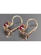 Russische Sowjetische Rose Pink 14k 585 Gold Ohrringe vec060 Alexandrit Rubin Smaragd Saphir ...