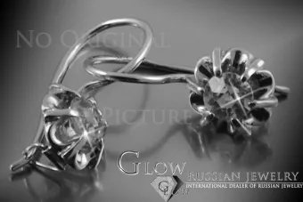 Rusă sovietică a crescut roz 14k 585 cercei de aur vec060 alexandrit rubin smarald safir ...