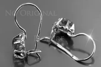 Vintage rose pink 14k 585 gold earrings vec060 alexandrite ruby emerald sapphire ...