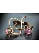 Russische Sowjetische Rose Pink 14k 585 Gold Ohrringe vec061 Alexandrit Rubin Smaragd Saphir ...