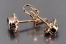 Ruso soviético rosa rosa 14k 585 pendientes de oro vec063 alejandrita rubí esmeralda zafiro ...