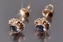 Russische Sowjetische Rose Pink 14k 585 Gold Ohrringe vec063 Alexandrit Rubin Smaragd Saphir ...