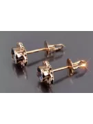 Ruso soviético rosa rosa 14k 585 pendientes de oro vec063 alejandrita rubí esmeralda zafiro ...