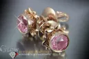 Russische Sowjetische Rose Pink 14k 585 Gold Ohrringe vec063 Alexandrit Rubin Smaragd Saphir ...