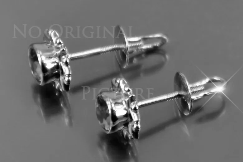 Boucles d’oreilles en or rose soviétique russe 14k 585 vec063 alexandrite rubis émeraude saphir ...