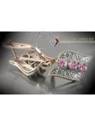 Russische Sowjetische Rose Pink 14k 585 Gold Ohrringe vec068 Alexandrit Rubin Smaragd Saphir ...