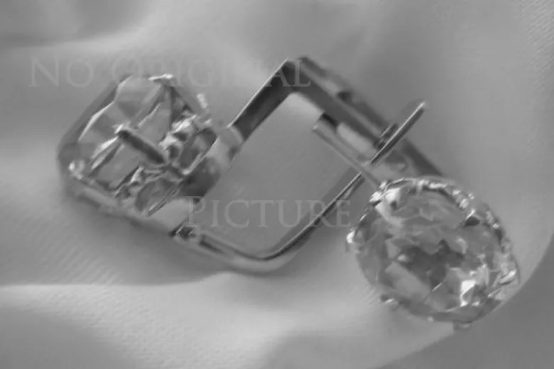 Vintage rose pink 14k 585 gold earrings vec071 alexandrite ruby emerald sapphire ...