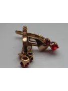 Vintage rose pink 14k 585 gold earrings vec075 alexandrite ruby emerald sapphire ...