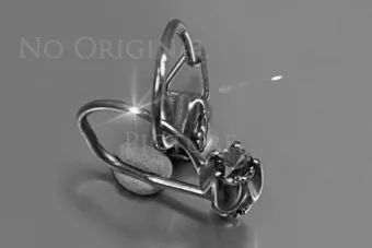 Rusă sovietică a crescut roz 14k 585 cercei de aur vec080 alexandrit rubin smarald safir ...