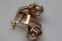 Vintage rose pink 14k 585 gold earrings vec083 alexandrite ruby emerald sapphire ...