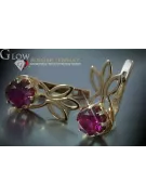 Russische Sowjetische Rose Pink 14k 585 Gold Ohrringe vec091 Alexandrit Rubin Smaragd Saphir ...