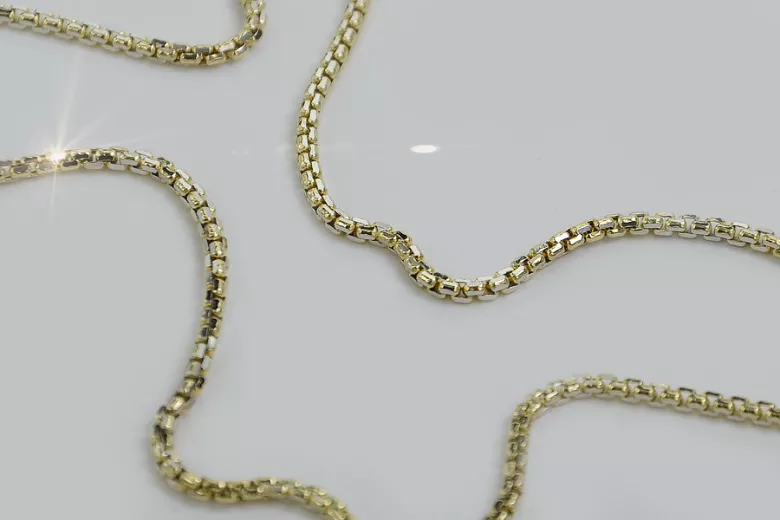 Итальянская желтая цепь New Rope из 14-каратного золота cc078yw