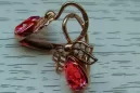 Russische Sowjetische Rose Pink 14k 585 Gold Ohrringe vec094 Alexandrit Rubin Smaragd Saphir ...
