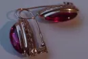 Vintage rose pink 14k 585 gold earrings vec095 alexandrite ruby emerald sapphire ...