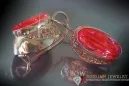 Vintage auskariai iš 14k 585 rožinio aukso vec098 aleksandritas rubinas emeraldas safiras ...