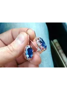 Βίντεζ σκουλαρίκια από 14k 585 ροζ χρυσό vec101 αλεξανδρίτη ρουμπίνι σμαράγδι σαφείρι ...