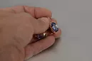 Vintage kolczyki z 14k 585 różowego złota vec101 aleksandryt rubin szmaragd szafir ...