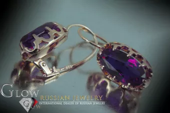 Русская советская розовая роза 14k 585 золото серьги vec101 александрит рубин изумруд сапфир ...