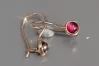 Russian Soviet rose pink 14k 585 gold earrings vec103 alexandrite ruby emerald sapphire ...