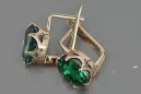 Vintage auskariai iš 14k 585 rožinio aukso vec111 aleksandritas rubinas emeraldas safiras ...