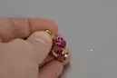 Ruso soviético rosa rosa 14k 585 pendientes de oro vec111 alejandrita rubí esmeralda zafiro ...