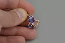 Vintage rose pink 14k 585 gold earrings vec111 alexandrite ruby emerald sapphire ...