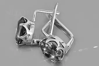 Vintage rose pink 14k 585 gold earrings vec111 alexandrite ruby emerald sapphire ...