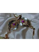 Ruso soviético rosa rosa 14k 585 pendientes de oro vec115 alejandrita rubí esmeralda zafiro ...