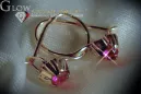 Vintage rose pink 14k 585 gold earrings vec129 alexandrite ruby emerald sapphire ...