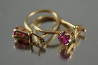 الأقراط الفاخرة من 14 كارت 585 الذهب الوردي ve130 alexandrite الروبين الزمرد الزعفران ...