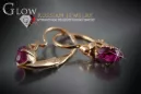 Russische Sowjetische Rose Pink 14k 585 Gold Ohrringe vec132 Alexandrit Rubin Smaragd Saphir ...