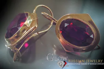 الأقراط الفاخرة من 14 كارت 585 الذهب الوردي ve135 alexandrite الروبين الزمرد الزعفران ...