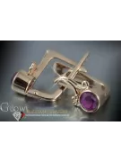 Russische Sowjetische Rose Pink 14k 585 Gold Ohrringe vec137 Alexandrit Rubin Smaragd Saphir ...