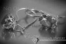 Boucles d’oreilles en or rose soviétique russe 14k 585 vec138 alexandrite rubis émeraude saphir ...