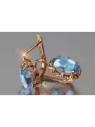 Ruso soviético rosa rosa 14k 585 pendientes de oro vec139 alejandrita rubí esmeralda zafiro ...