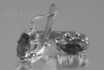 Rusă sovietică a crescut roz 14k 585 cercei de aur vec139 alexandrit rubin smarald safir ...