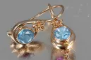 Russische Sowjetische Rose Pink 14k 585 Gold Ohrringe vec140 Alexandrit Rubin Smaragd Saphir ...