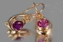 Ruso soviético rosa rosa 14k 585 pendientes de oro vec140 alejandrita rubí esmeralda zafiro ... Ruso soviético rosa rosa 14k 585 pendientes de oro vec140 alejandrita rubí esmeralda zafiro ...