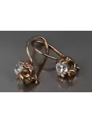 Ruso soviético rosa rosa 14k 585 pendientes de oro vec146 alejandrita rubí esmeralda zafiro ...