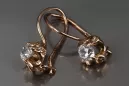 Ruso soviético rosa rosa 14k 585 pendientes de oro vec146 alejandrita rubí esmeralda zafiro ...