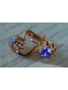 Russische Sowjetische Rose Pink 14k 585 Gold Ohrringe vec148 Alexandrit Rubin Smaragd Saphir ...