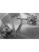 Vintage rose pink 14k 585 gold earrings vec149 alexandrite ruby emerald sapphire ...
