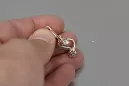 Rose pink 14k 585 gold zircon earrings vec154r Russian Soviet Vintage style