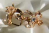 Russian Soviet rose pink 14k 585 gold earrings vec156 alexandrite ruby emerald sapphire ...