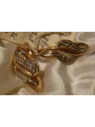 Vintage kolczyki z 14k 585 różowego złota vec158 aleksandryt rubin szmaragd szafir ...